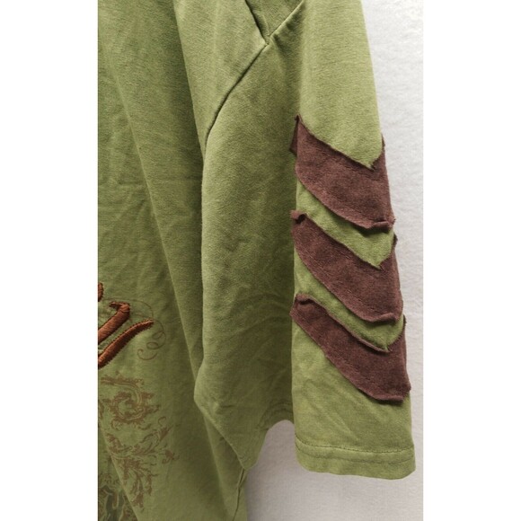 Black Rock Mens Shirt 1/4 button Sz Large Purgatory Logo Embroidered & Studded - Picture 6 of 13